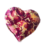 Almohadilla / Compresa Corazón de Semillas Natuterapia (Flores rosadas)