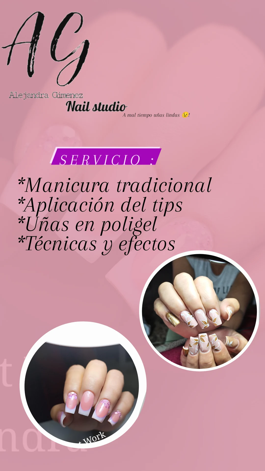 Uñas en Poligel. 