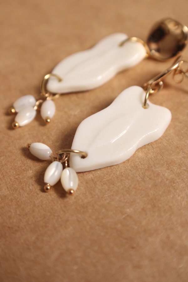 Aretes de porcelana