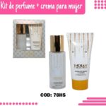 kit de perfume + crema corporal de dama