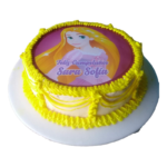 Torta Normal con temática Rapunzel