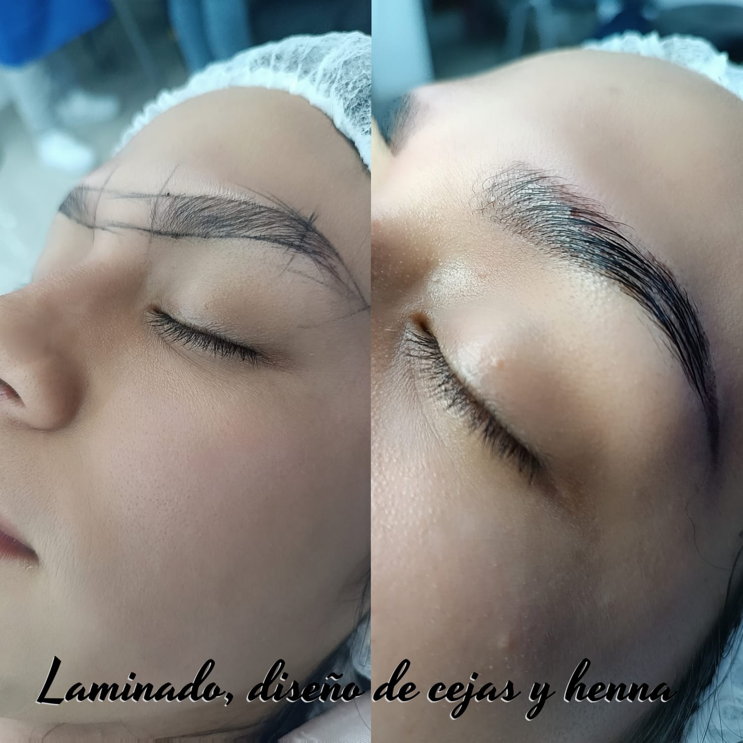 Diseño de cejas y pigmentación con henna.